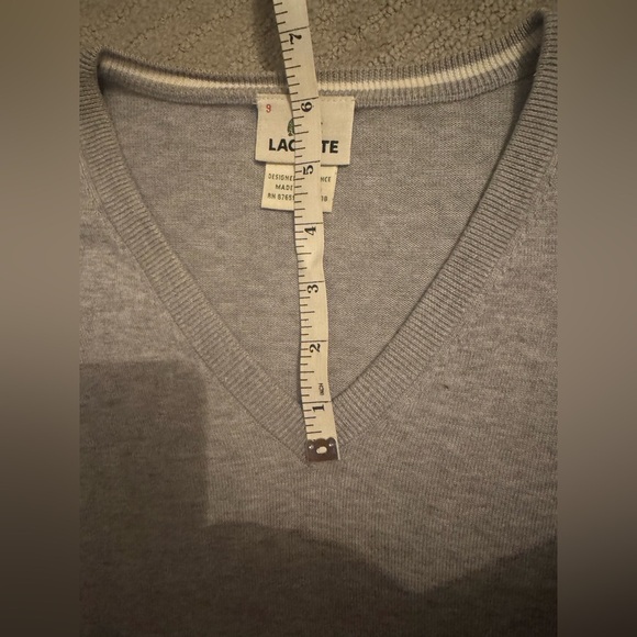 Men's Cotton V-Neck Sweater Size XXL Gray - Picture 4 of 7